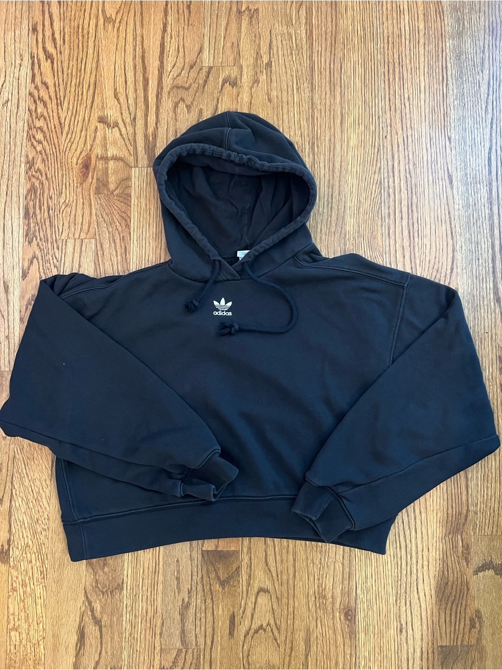 Adidas Women’s Cropped Black Hoodie